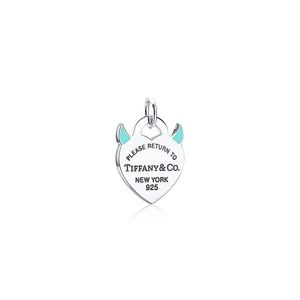 Retired Return to Tiffany Blue Devil Heart Charm